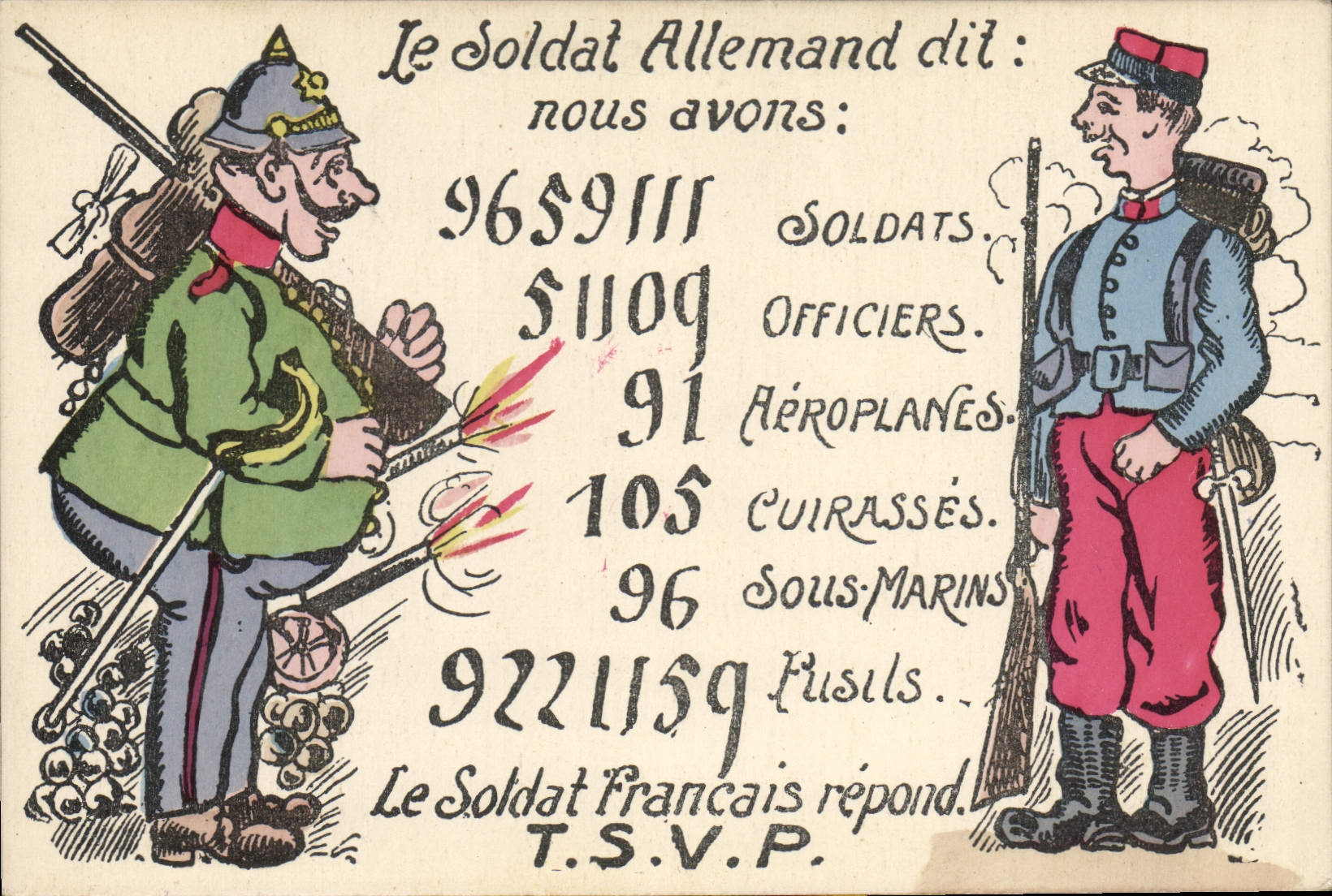 Vintage Postcard Militaria the said German soldier