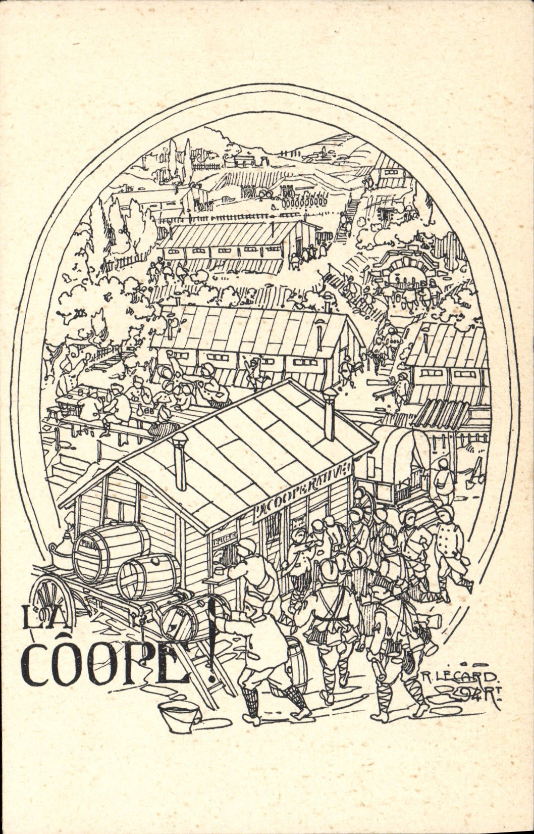 Vintage Postcard Militaria the coope