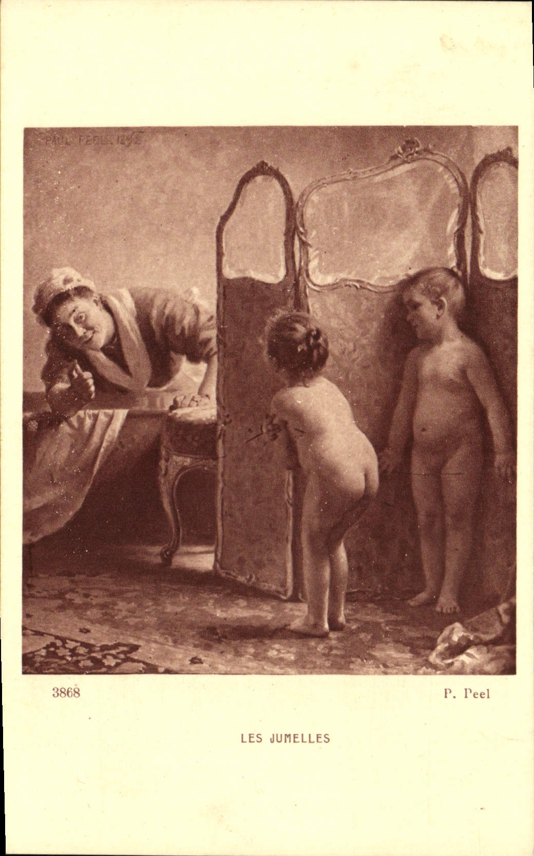 Postal los prismáticos Gemelos