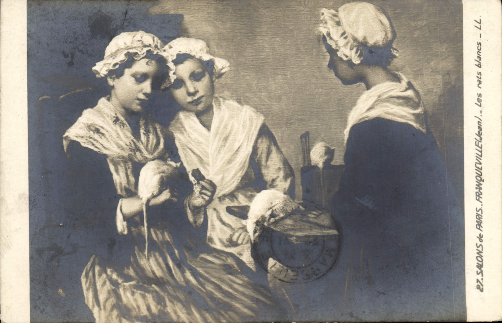 CPA Salons de Paris Franqueville Les rats blancs 