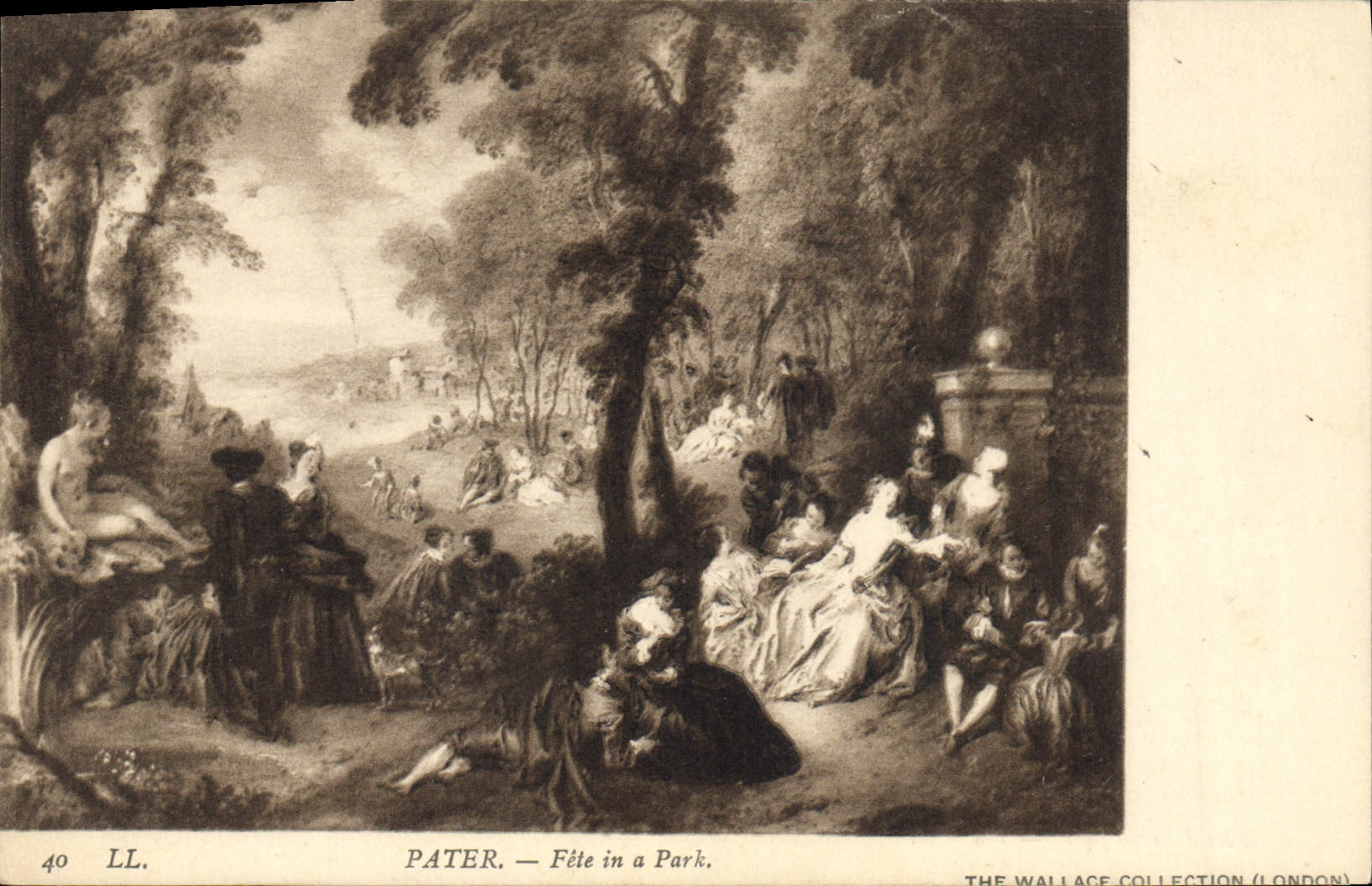 CPA Pater Fete in a park The Wallace Collection London 