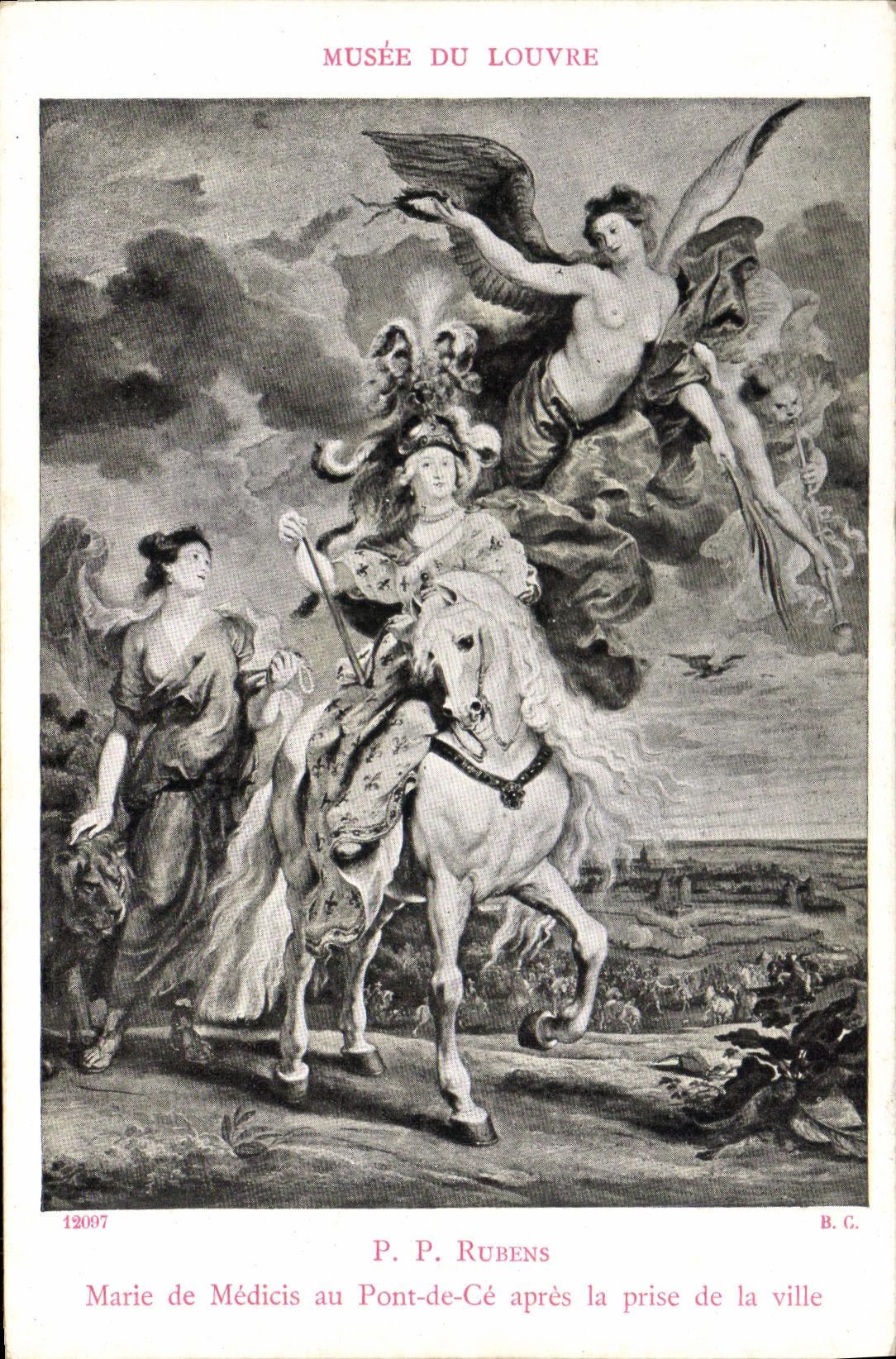 CPA Paris Musee du Louvre Rubens Marie de Medicis au Pont de Ce apres la prise de la ville 