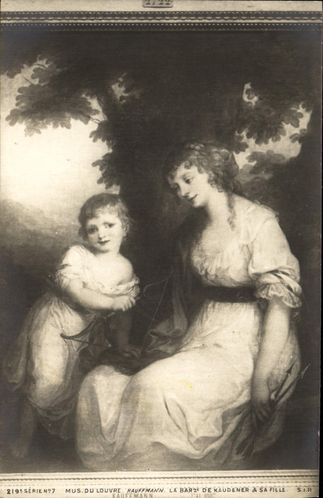 CPA Paris Musee du Louvre La baronne de Kaudener a sa fille 