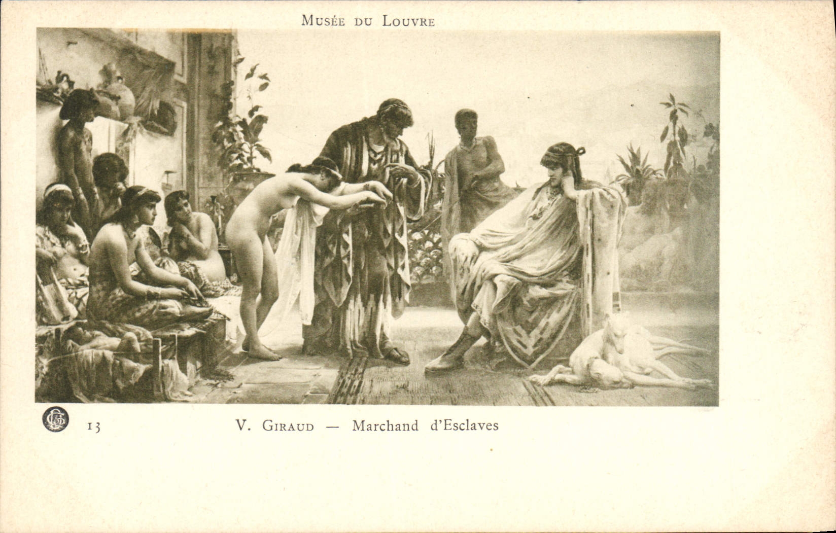 CPA Paris Musee du Louvre Giraud Marchand d'esclaves