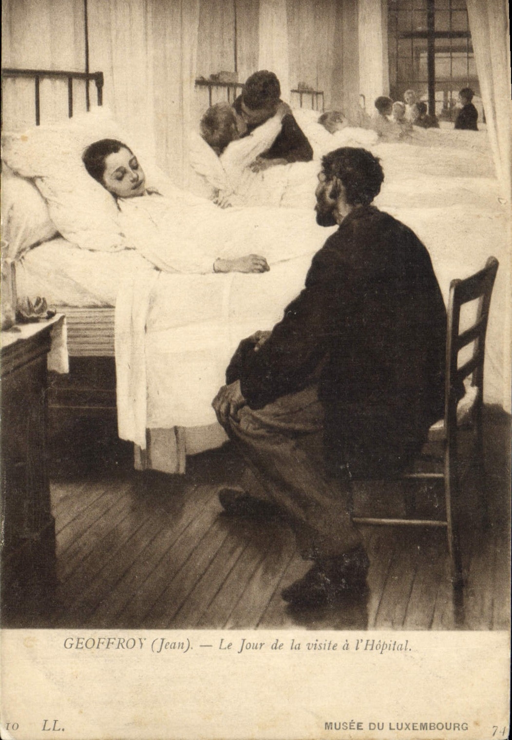 Postal Geoffroy el día de la visita tiene el hospital Vagada de Luxemburgo