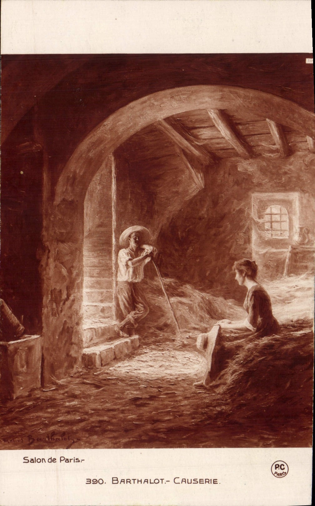 Postal Salón de París Barthalot Charla