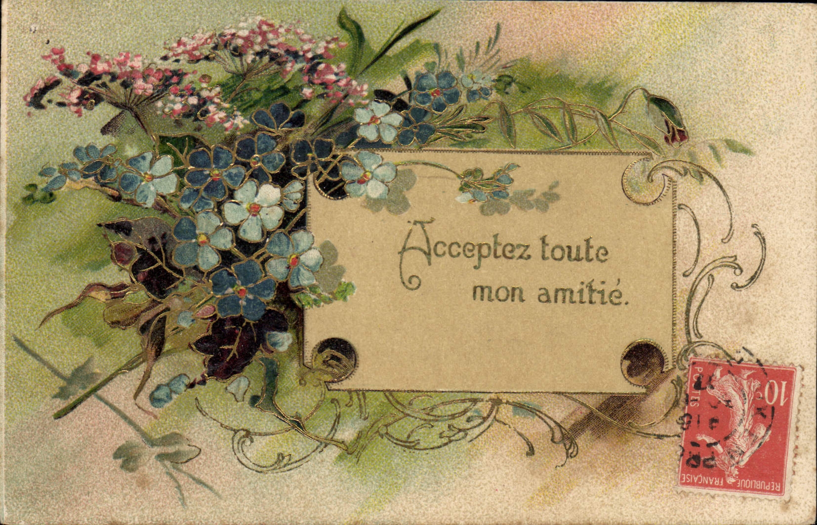 CPA Fantaisie Fleurs 