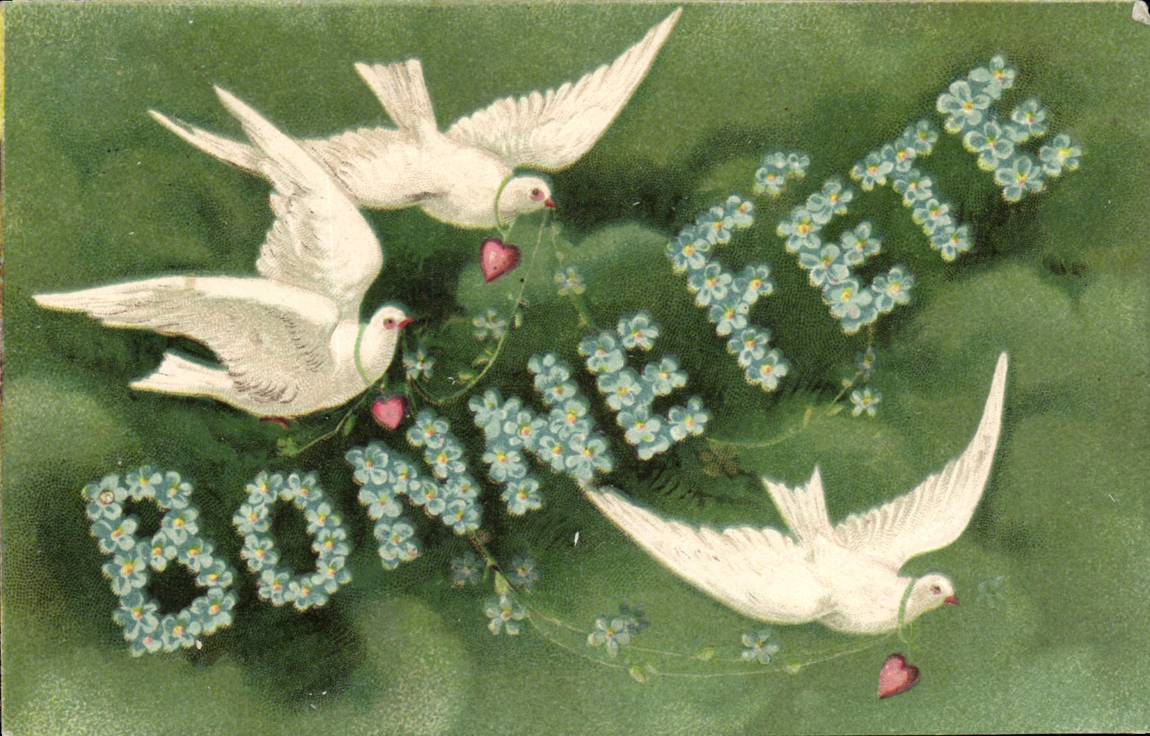 CPA Fantaisie Fleurs Colombes 