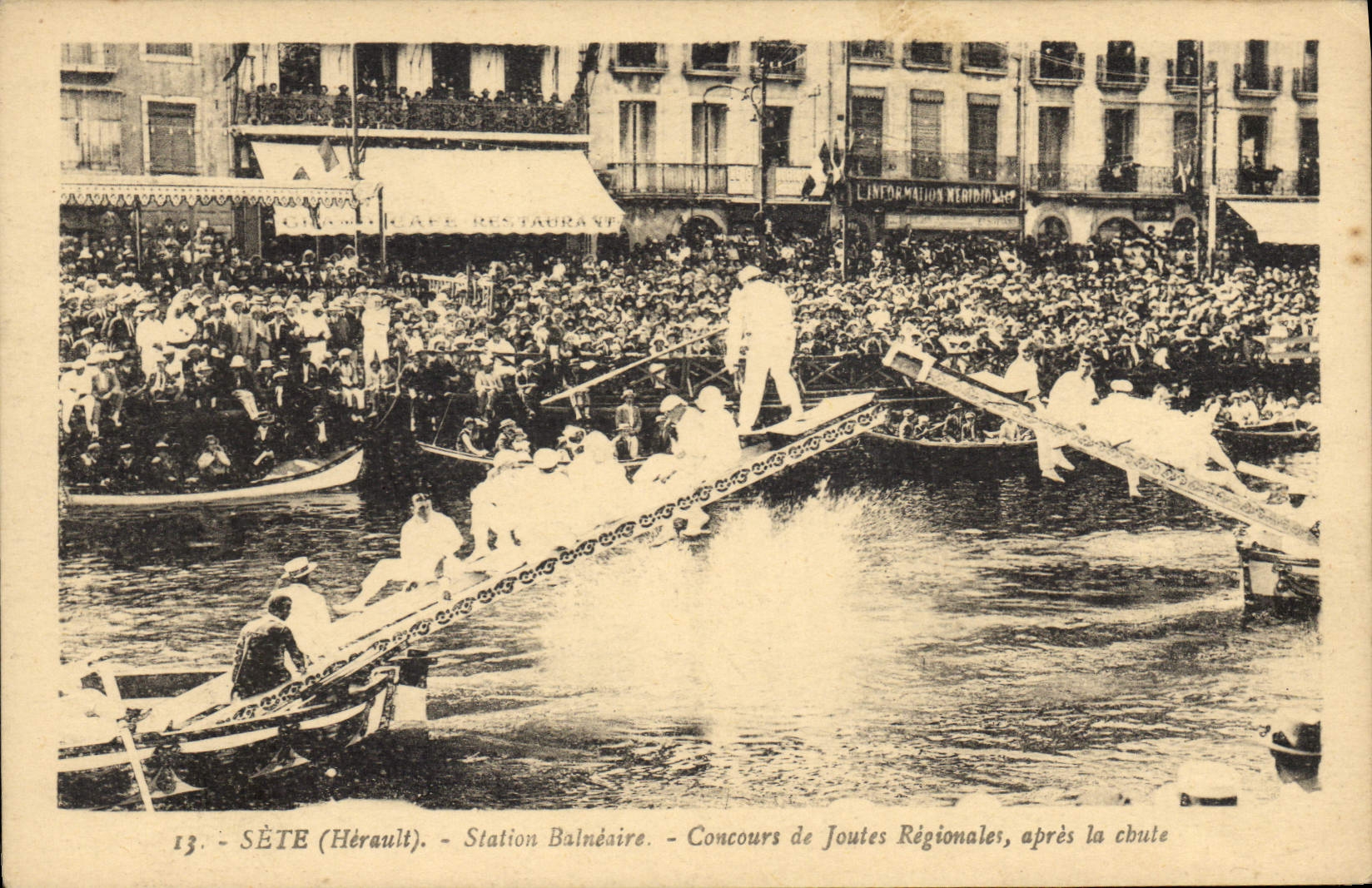 Vintage Postcard Sete Contest of regional tournaments after the fall