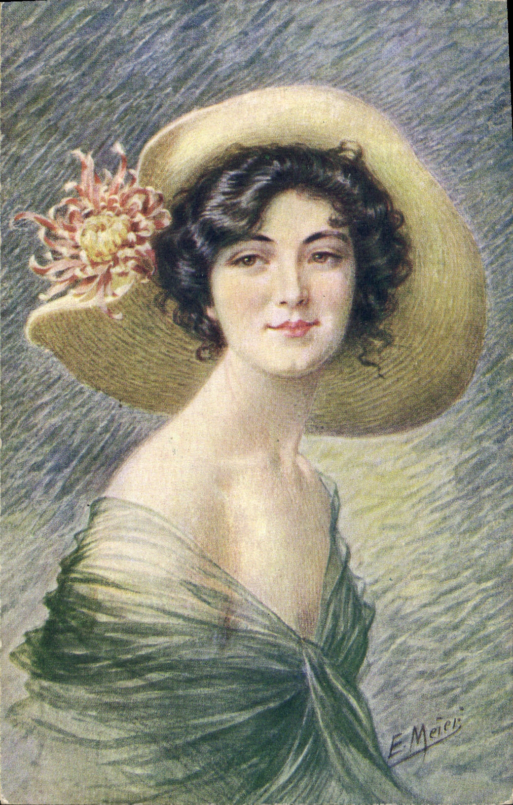 CPA Fantaisie Illustrateur Femme 