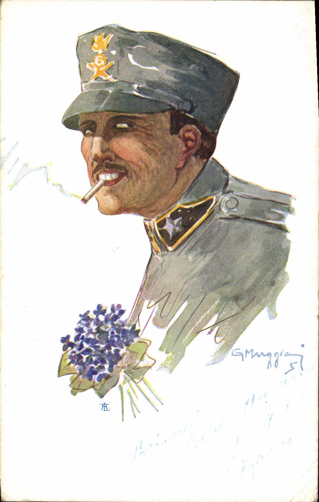 CPA Fantaisie Illustrateur Soldat Militaria 