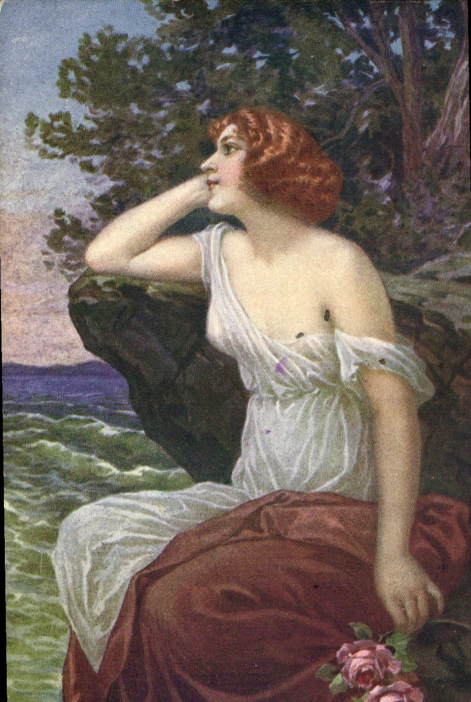 CPA Fantaisie Illustrateur Femme 