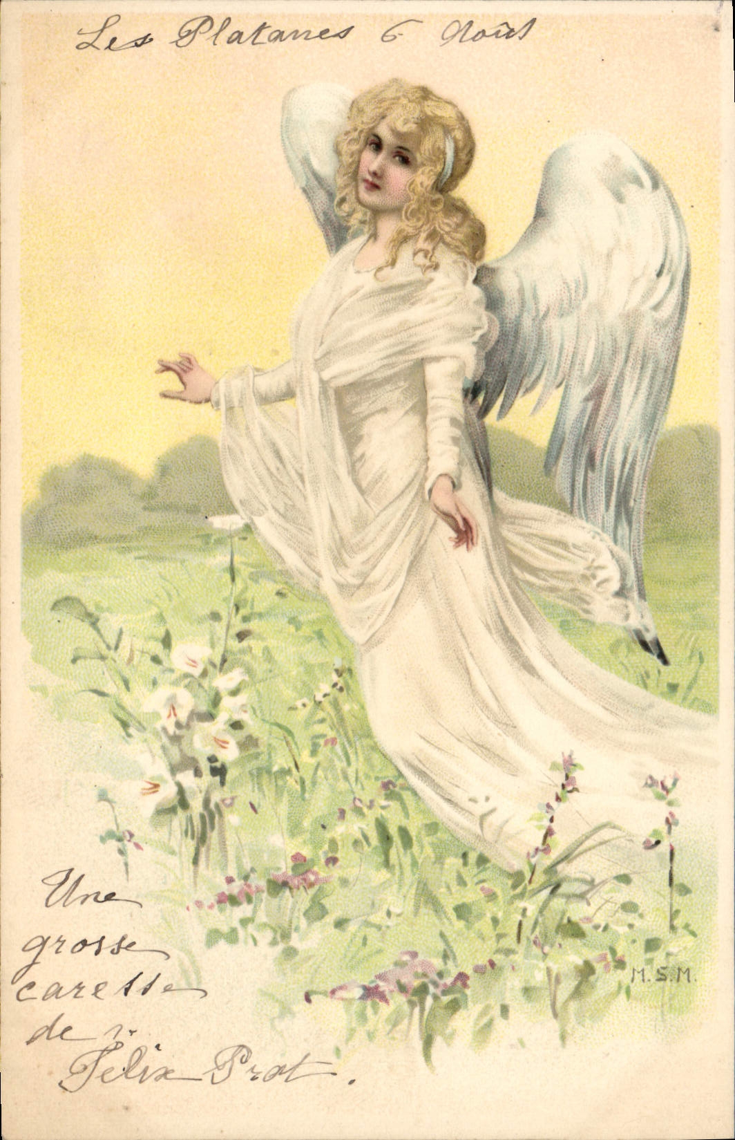 CPA Fantaisie Illustrateur Ange 