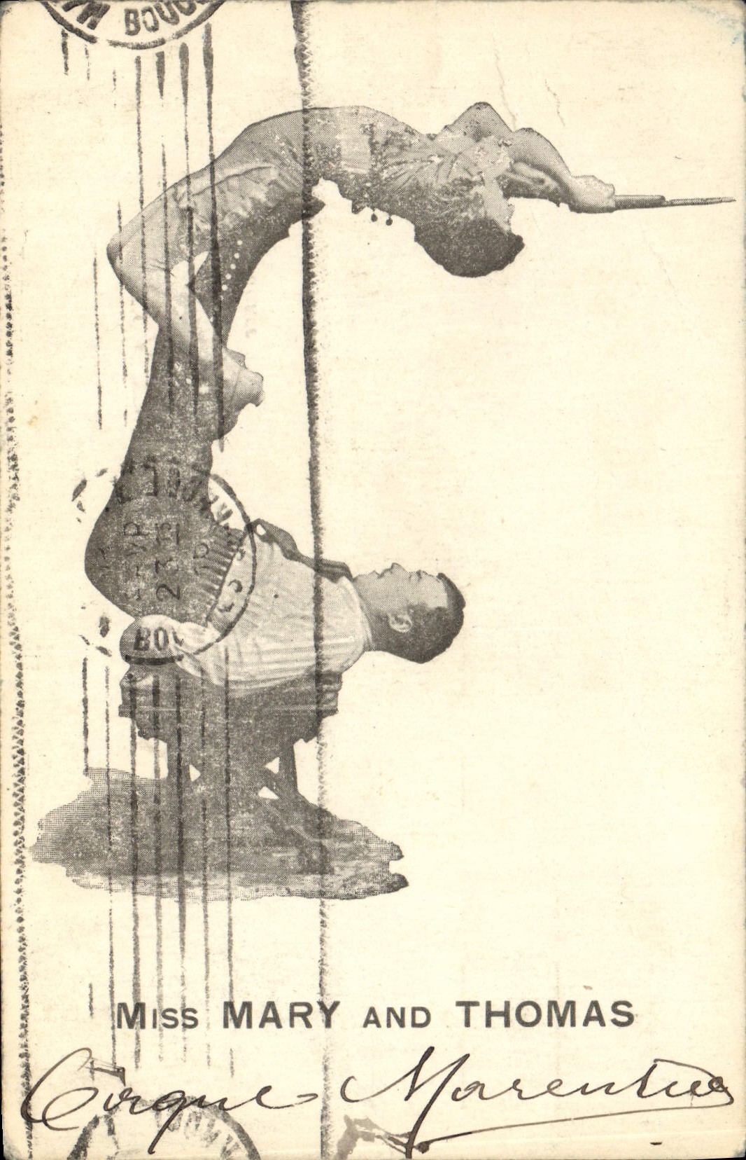 Vintage Postcard Miss Mary and Thomas