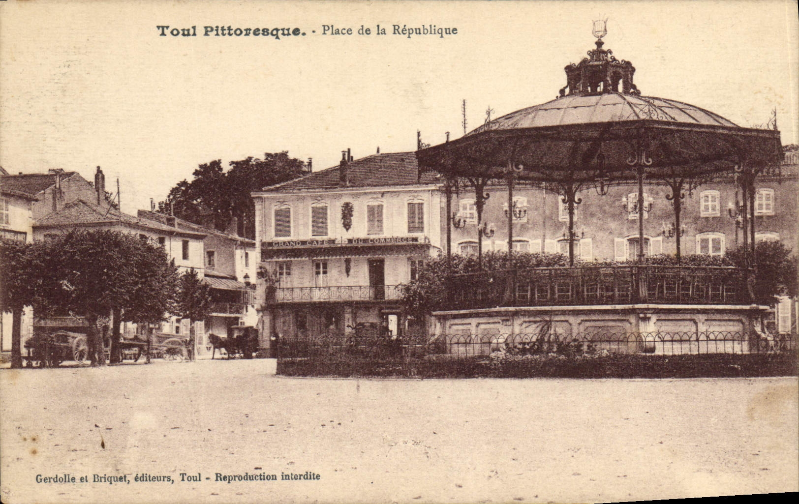 Vintage Postcard Kiosque Toul Places Prefecture
