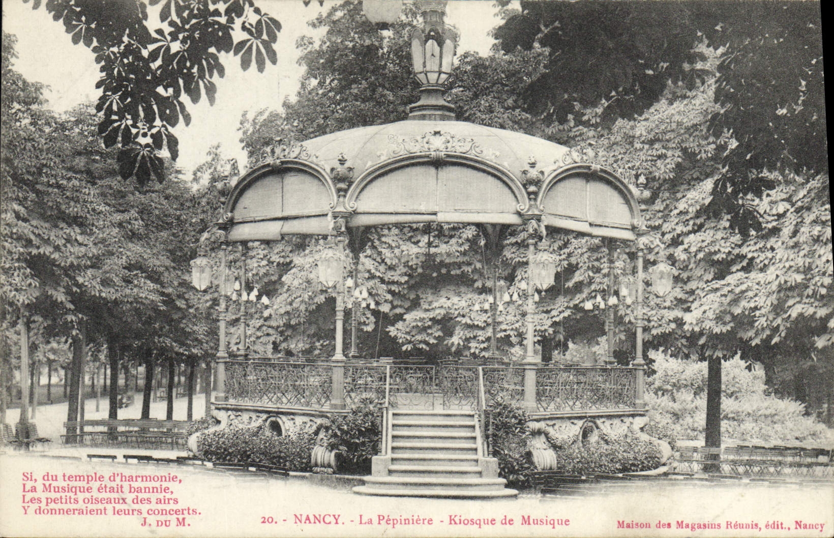 CPA Kiosque de la musique La Pepiniere Nancy 