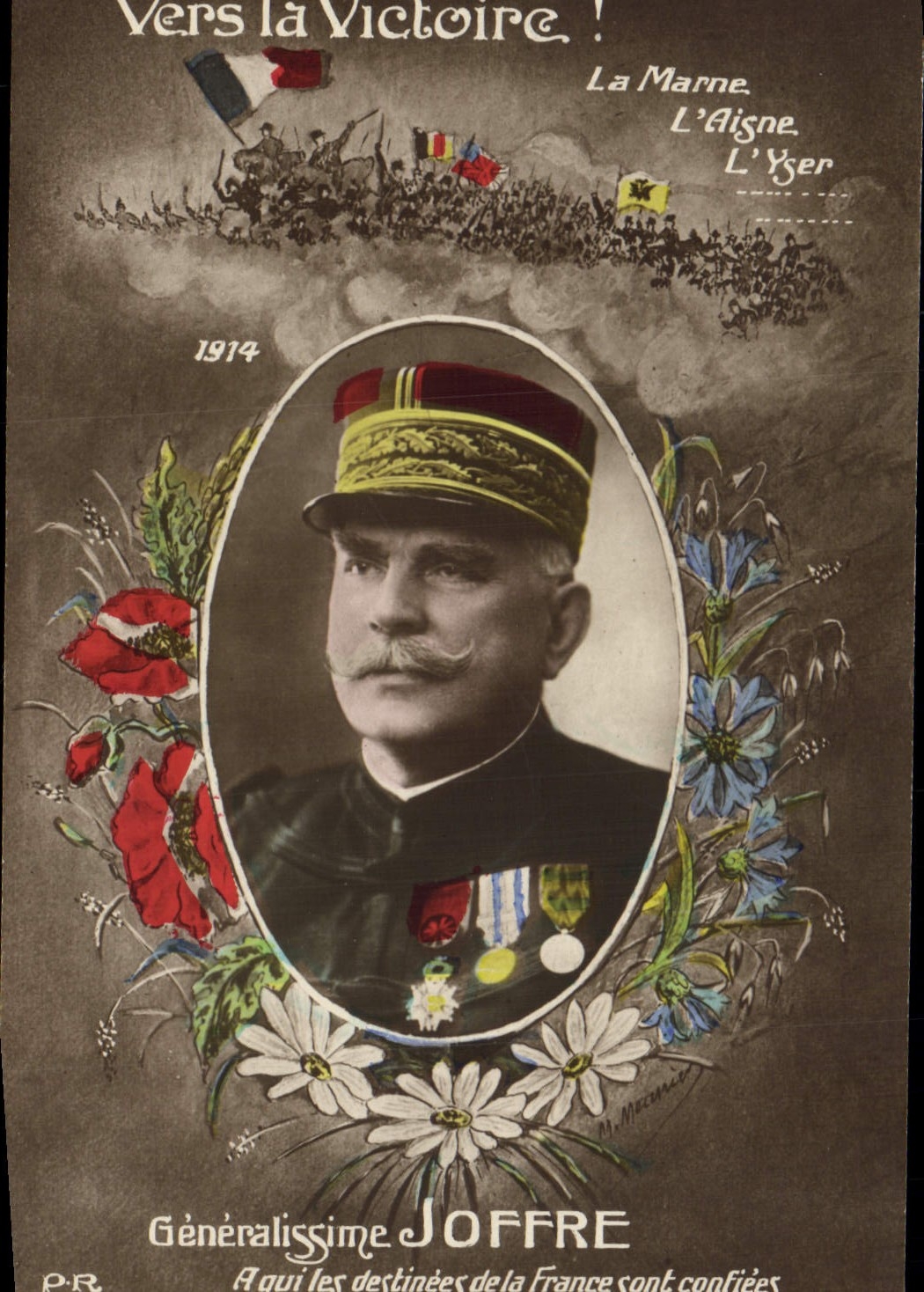CPA Militaria Generalissime Joffre Vers la Victoire !
