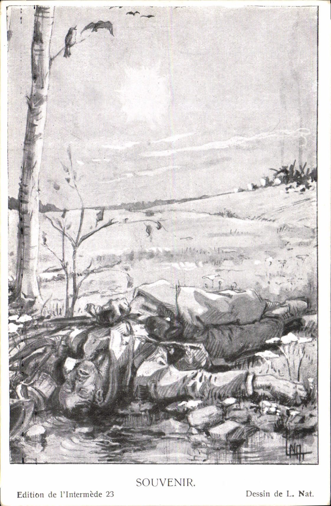 Vintage Postcard Militaria Memory