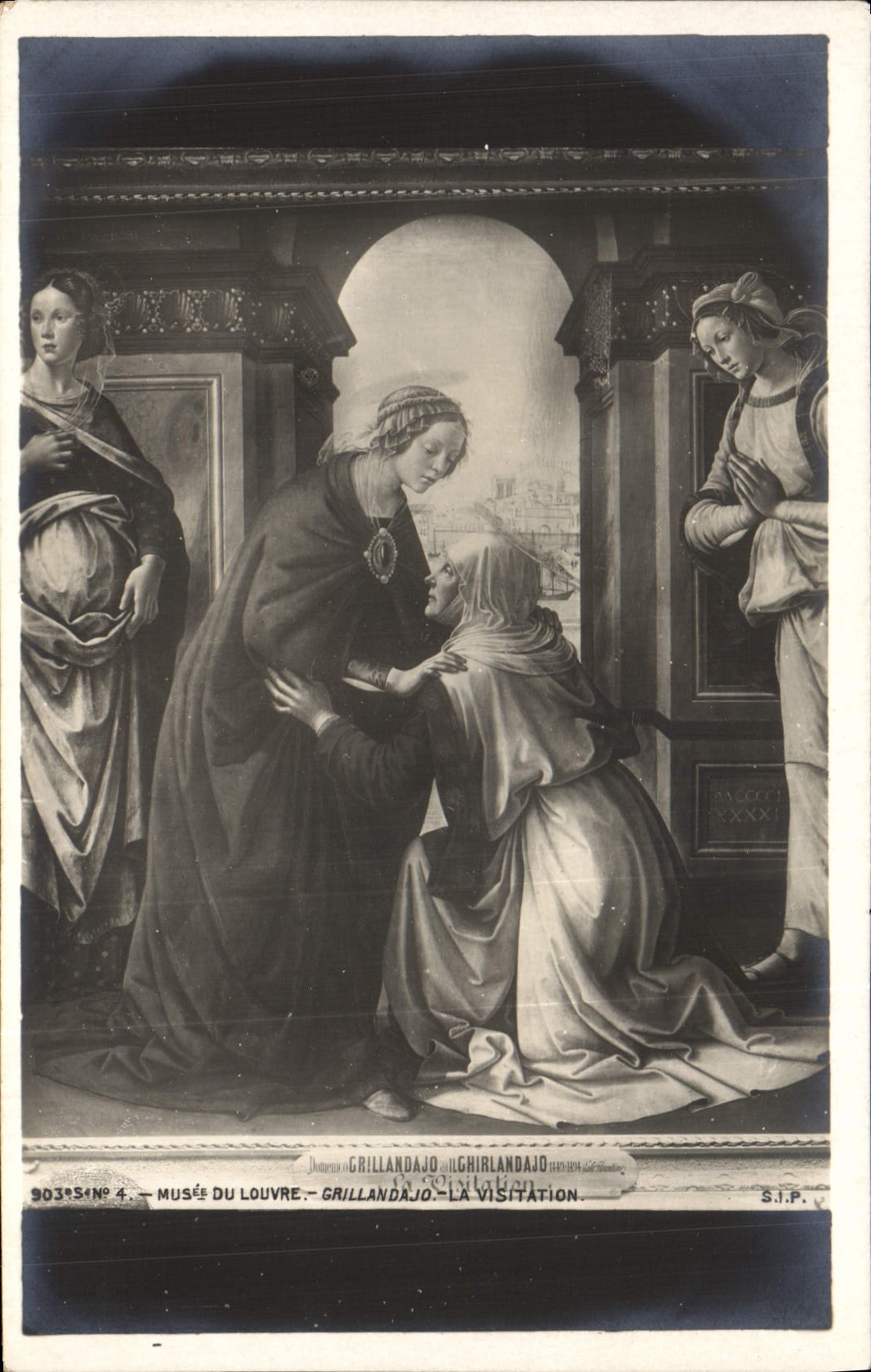 CPA Paris Musee du Louvre Grillandajo La visitation 