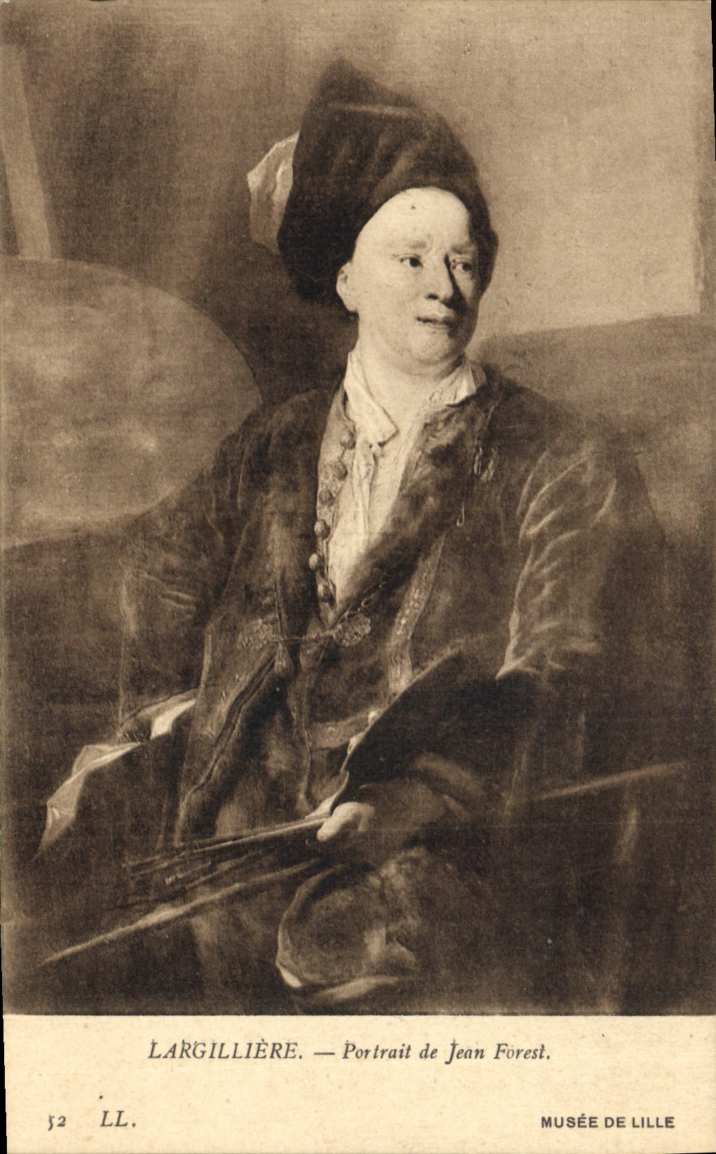 CPA Largilliere Portrait de Jean Forest Musee de Lille 