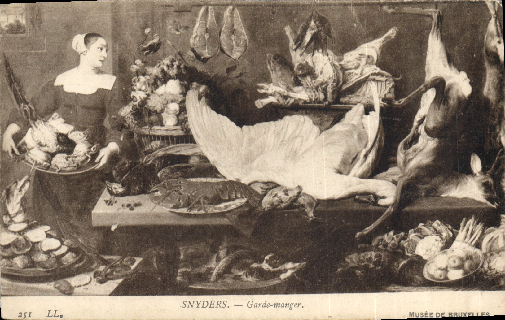 Postal Snyders Guardia comer a Vagar de Bruselas