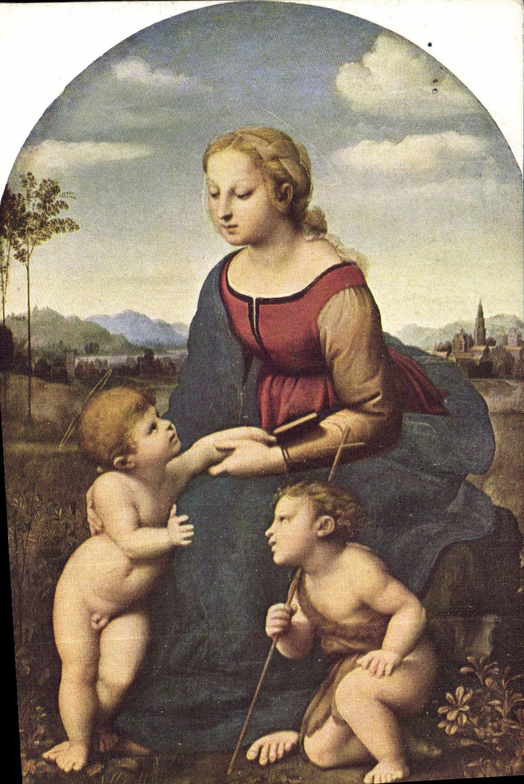 CPA Santi La Vierge dite la Belle Jardiniere 