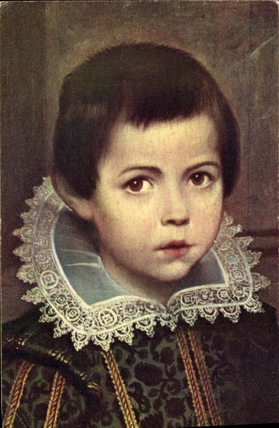 Postal Corneille de Su Retrato de joven muchacho Vagada de Amberes