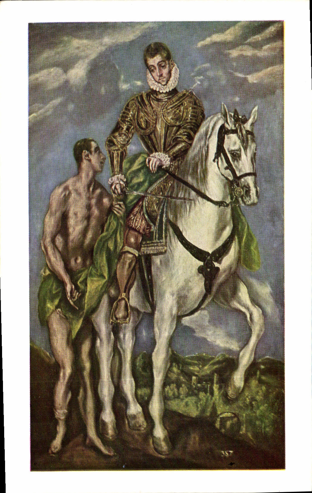 Postal San Martin and the beggar El Greco Melón Colección