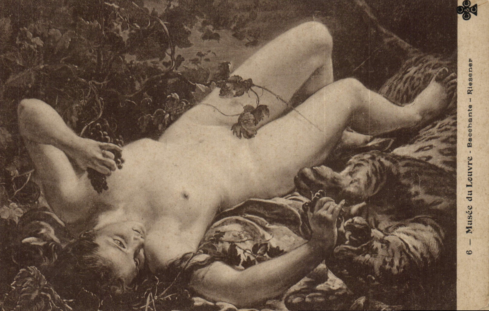 CPA Erotique Paris Musee du Louvre Bacchante Riesener 