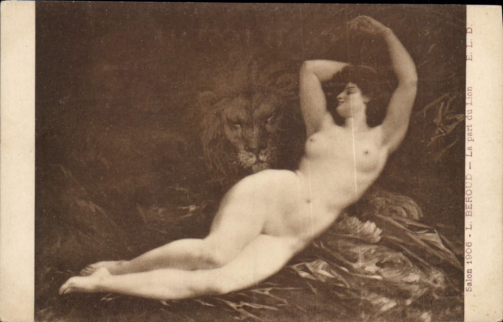 CPA Erotique Beroud La part du lion 