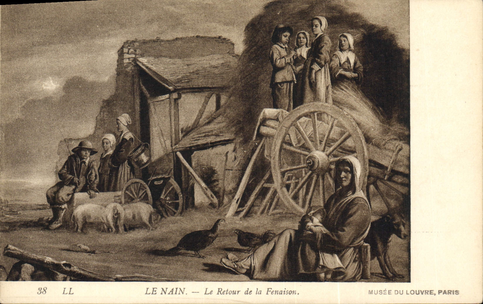 CPA Paris Musee du Louvre le Nain Le retour de la fenaison 