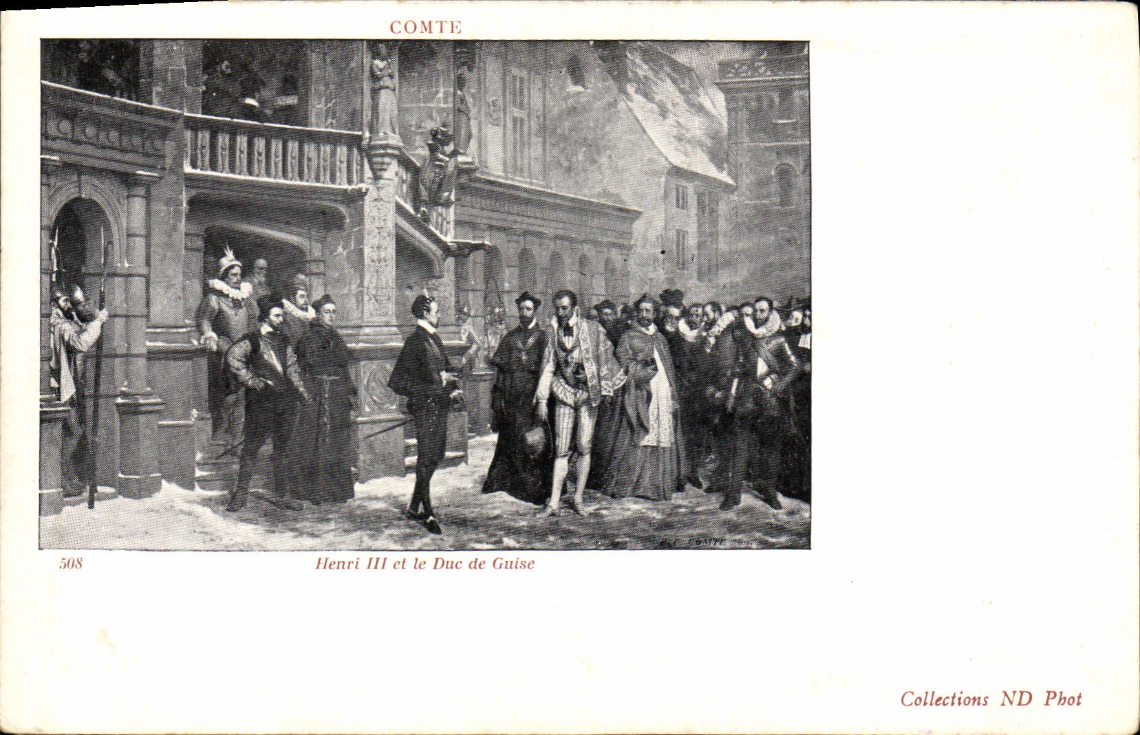 CPA Henri III et le Duc de Guise 