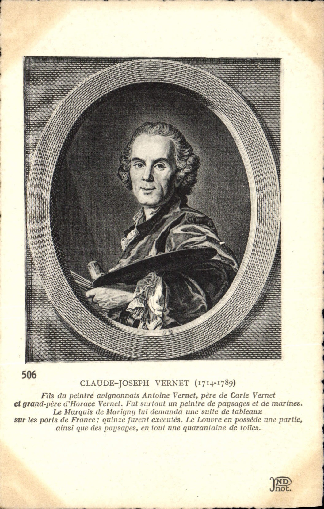 Postal Claude Joseph Vernet