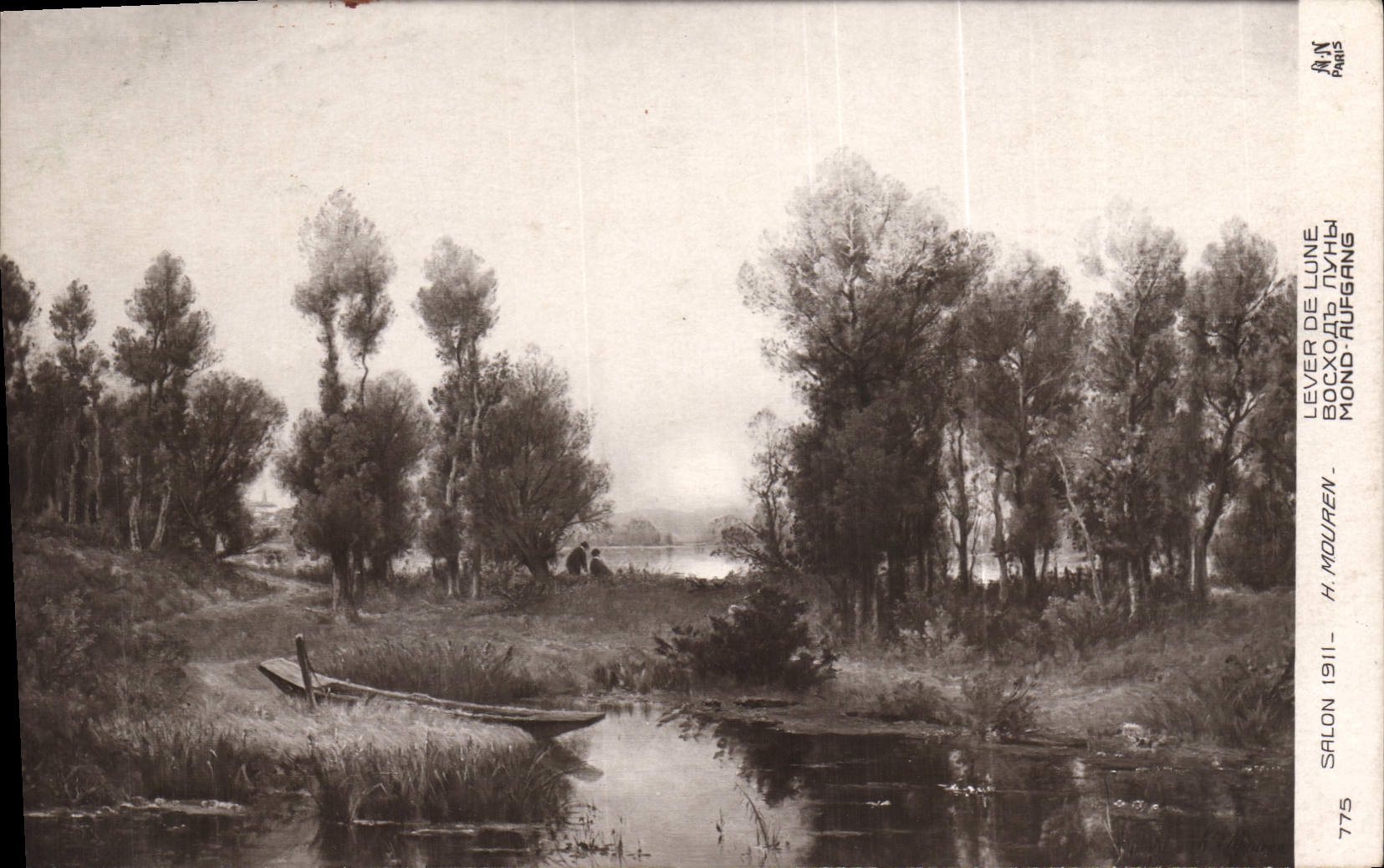 CPA Salon 1911 Mouren Lever de lune 