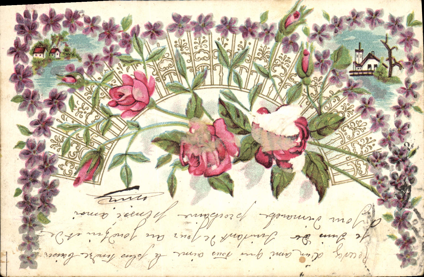 CPA Fantaisie Fleurs 