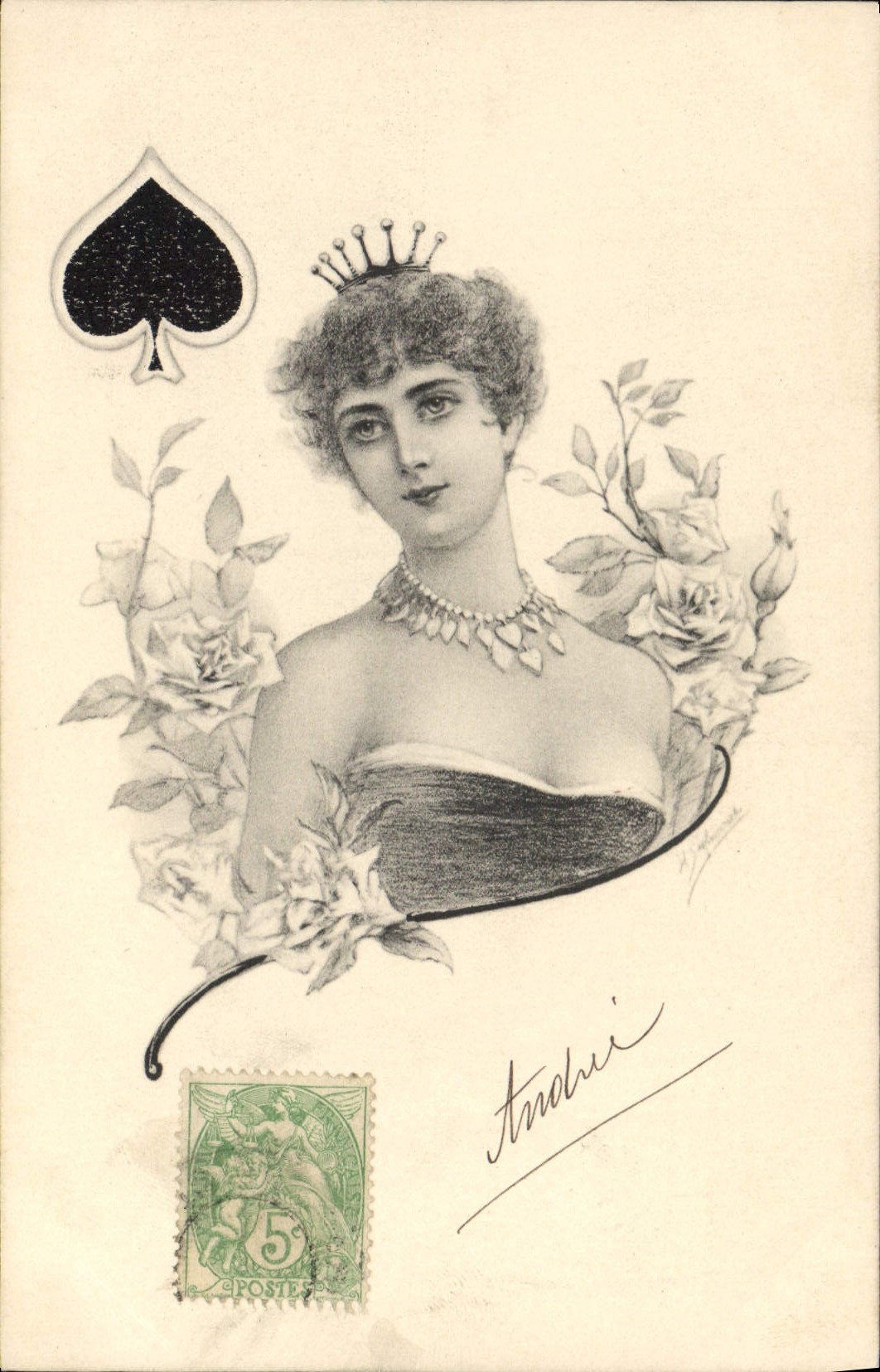 CPA Cartes Cartes Pique 