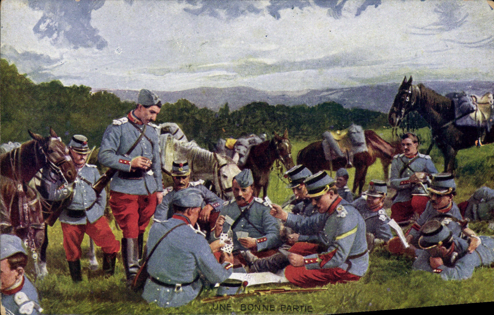 Vintage Postcard Militaria Charts