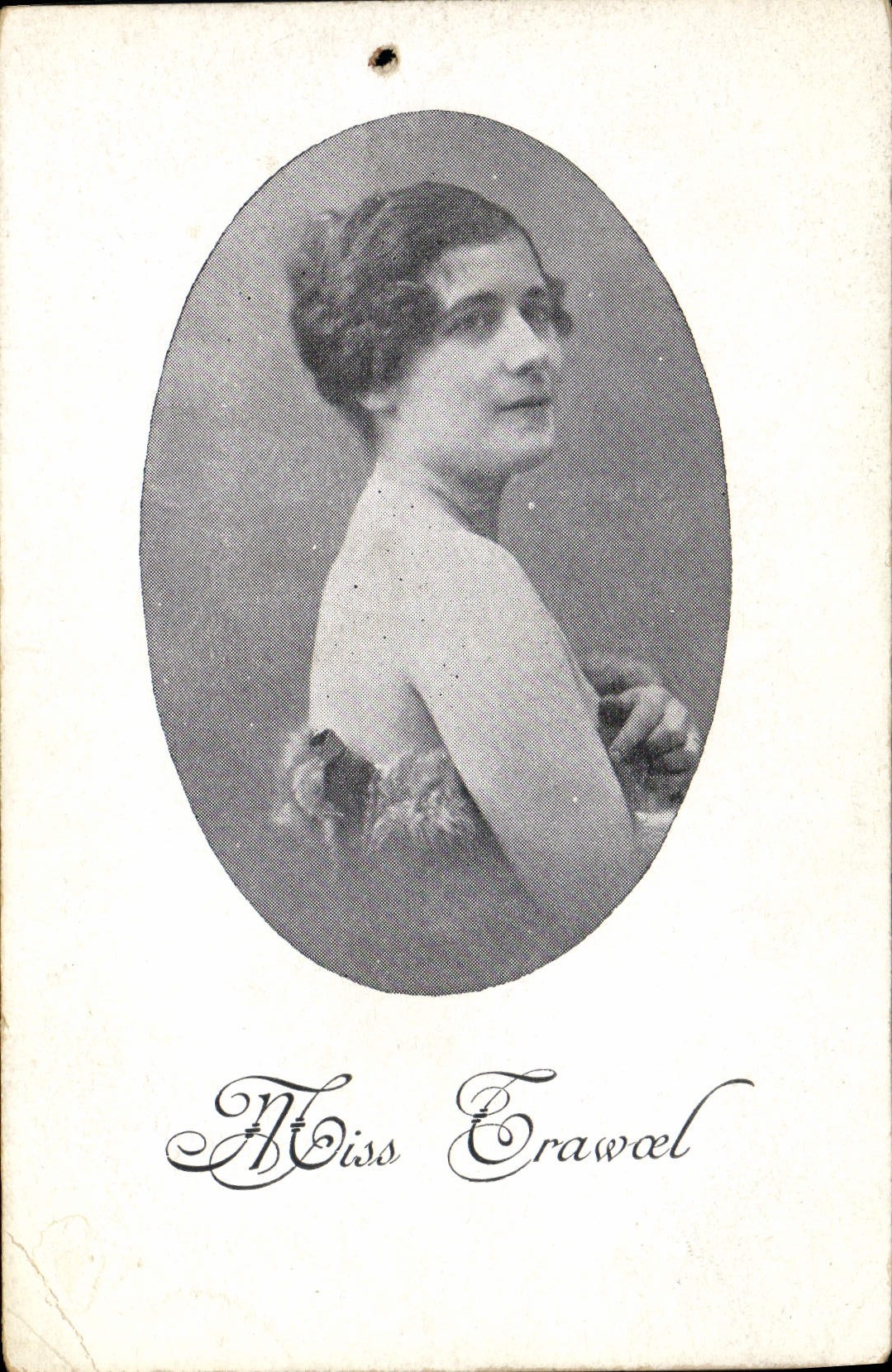 Vintage Postcard Trawoel Miss