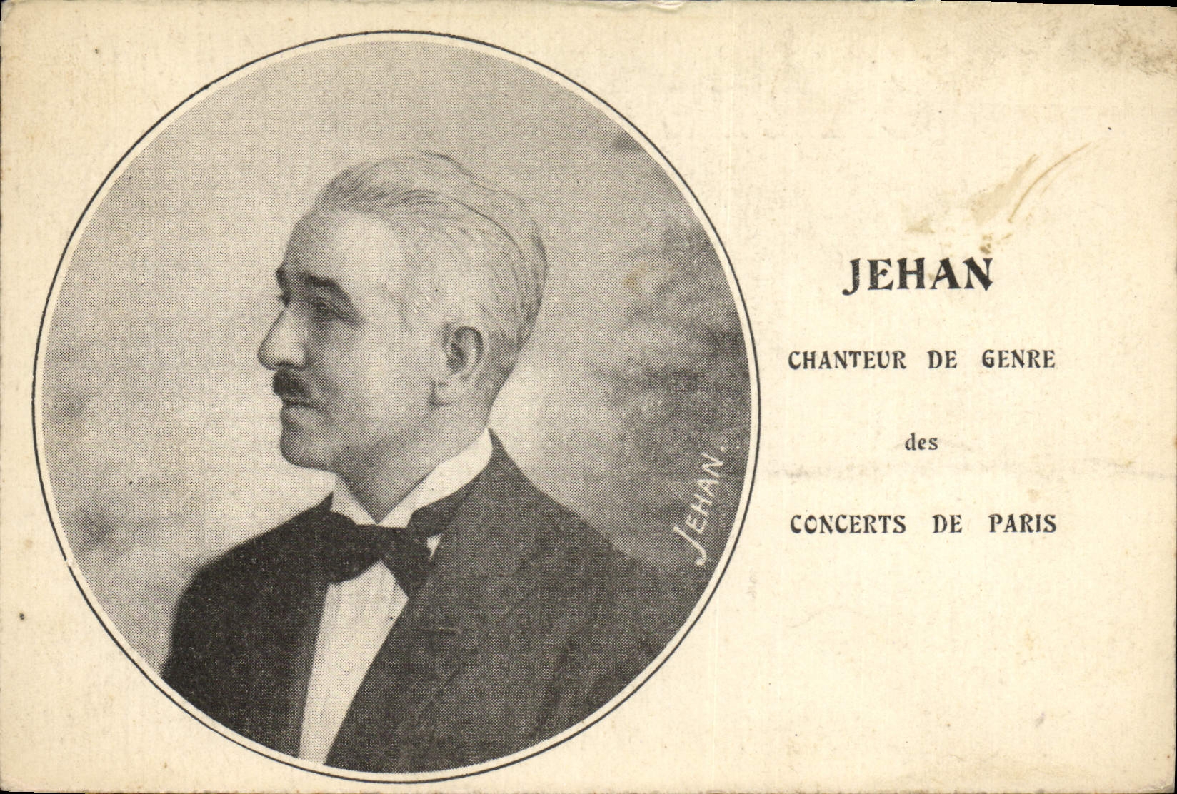 CPA Jehan Chanteur de genre des Concerts de Paris 