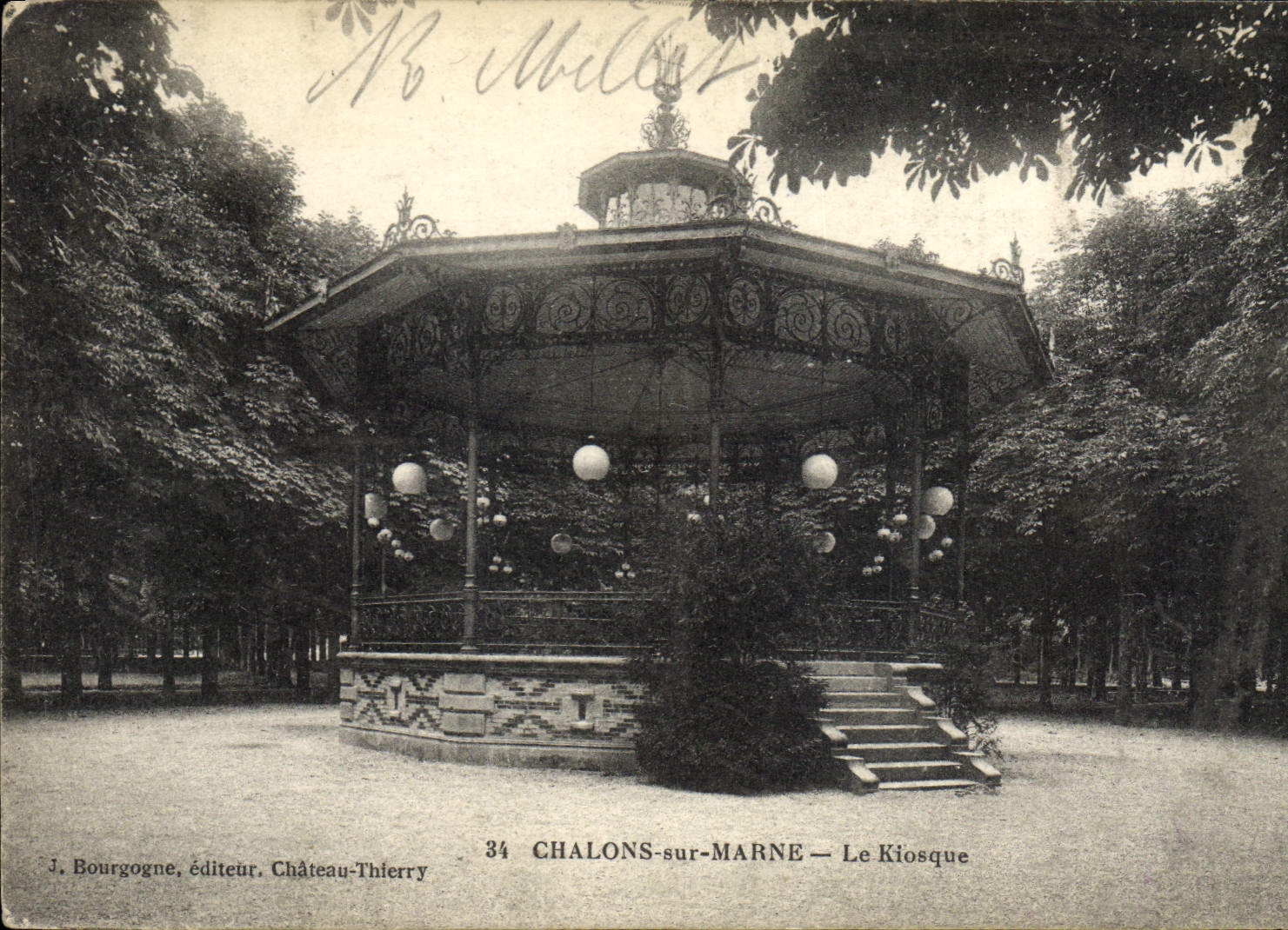 CPA Kiosque Chalons sur Marne