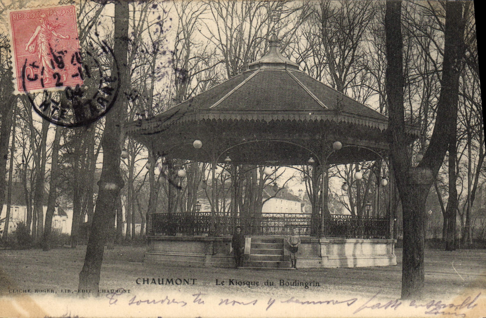 Vintage Postcard Kiosk of Boudingrin Chaumont
