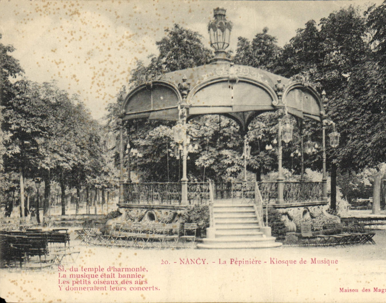 CPA Kiosque de musique La Pepiniere Nancy
