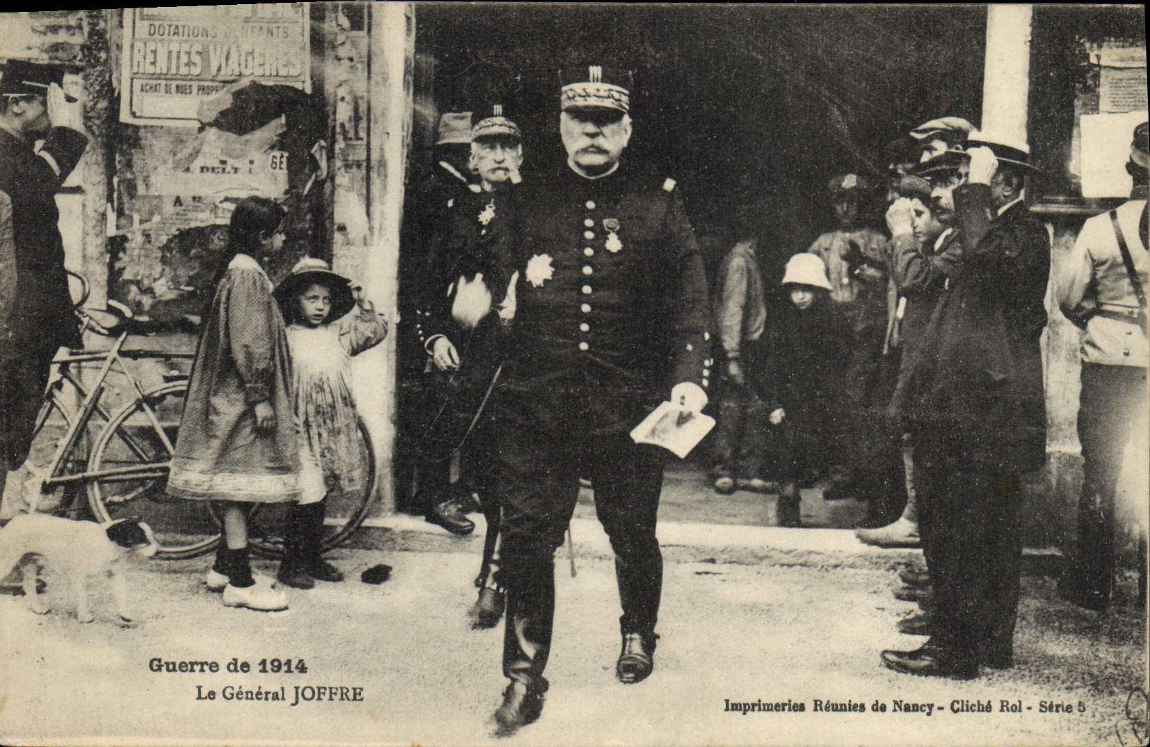 Vintage Postcard Militaria General Joffre Velo Cycles