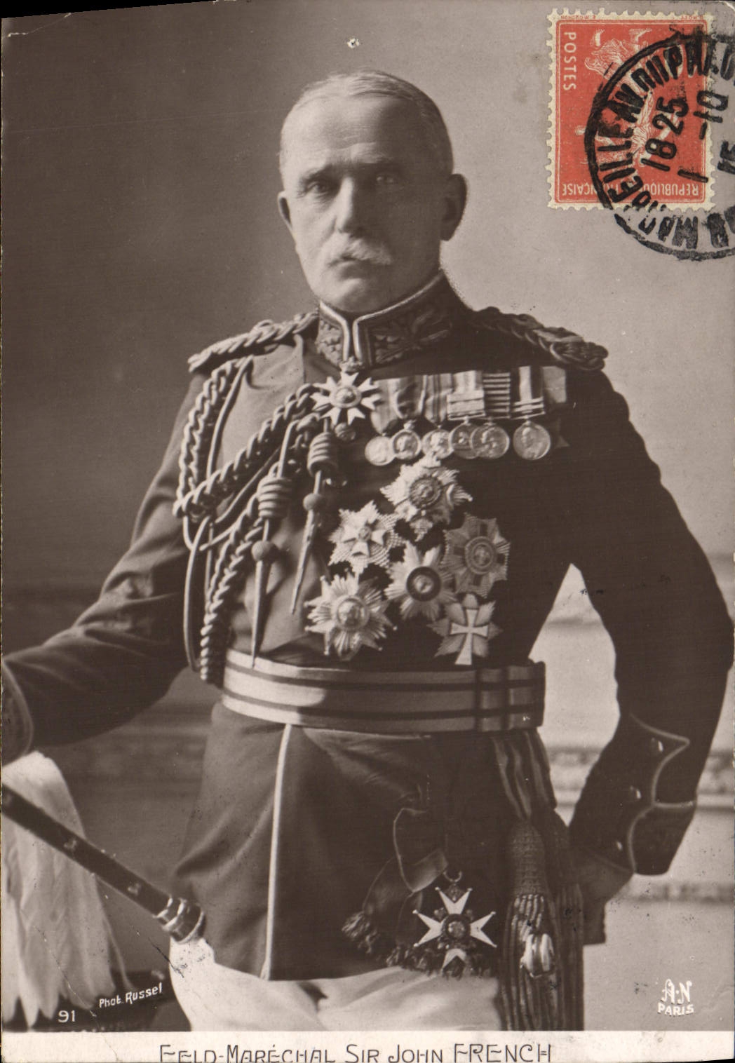 CPA Militaria Feld Marechal Sir John French 