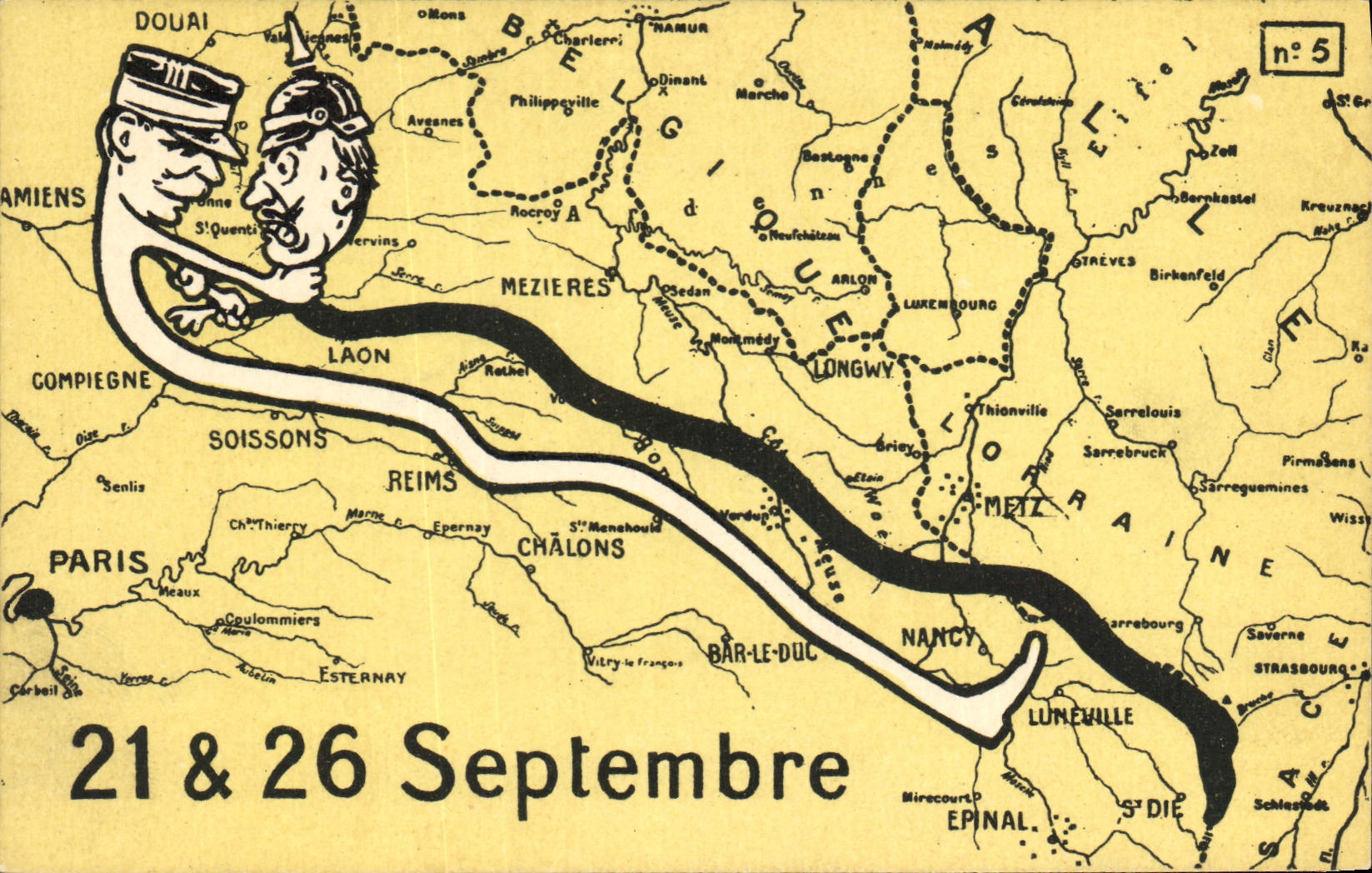 Vintage Postcard Militaria 21 & 26 setpembre