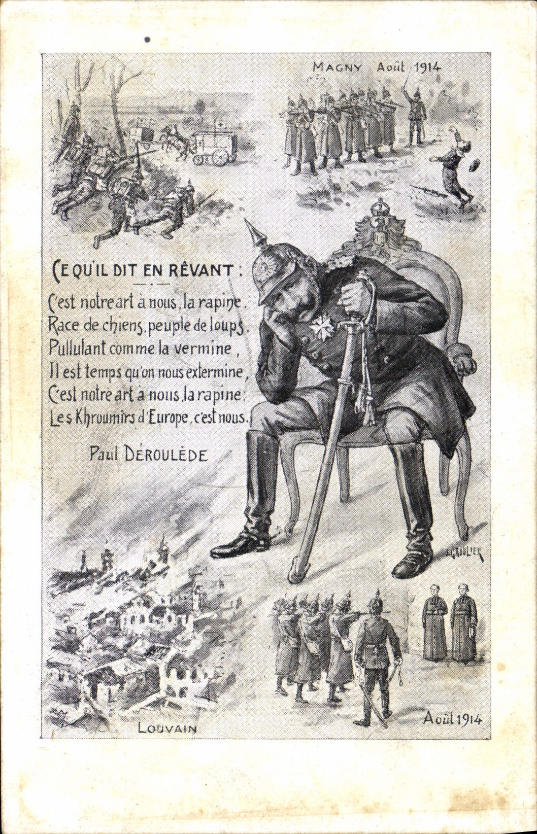 Vintage Postcard Militaria Paul Deroulede