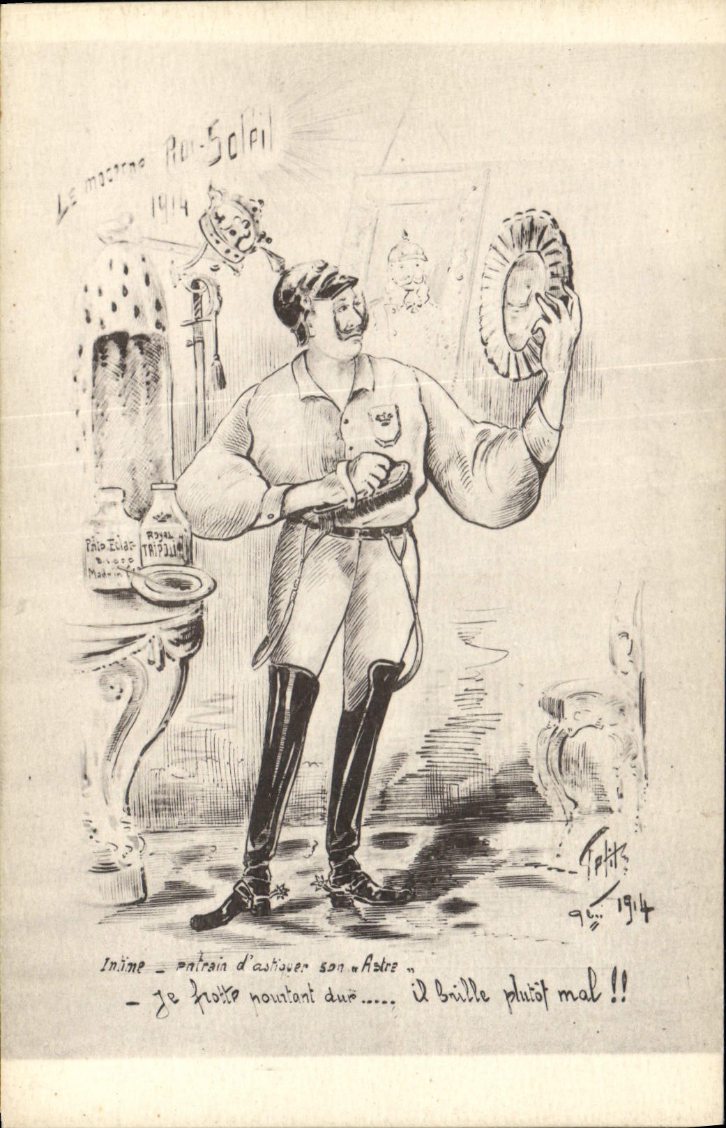 Vintage Postcard intimate Militaria Guillaume