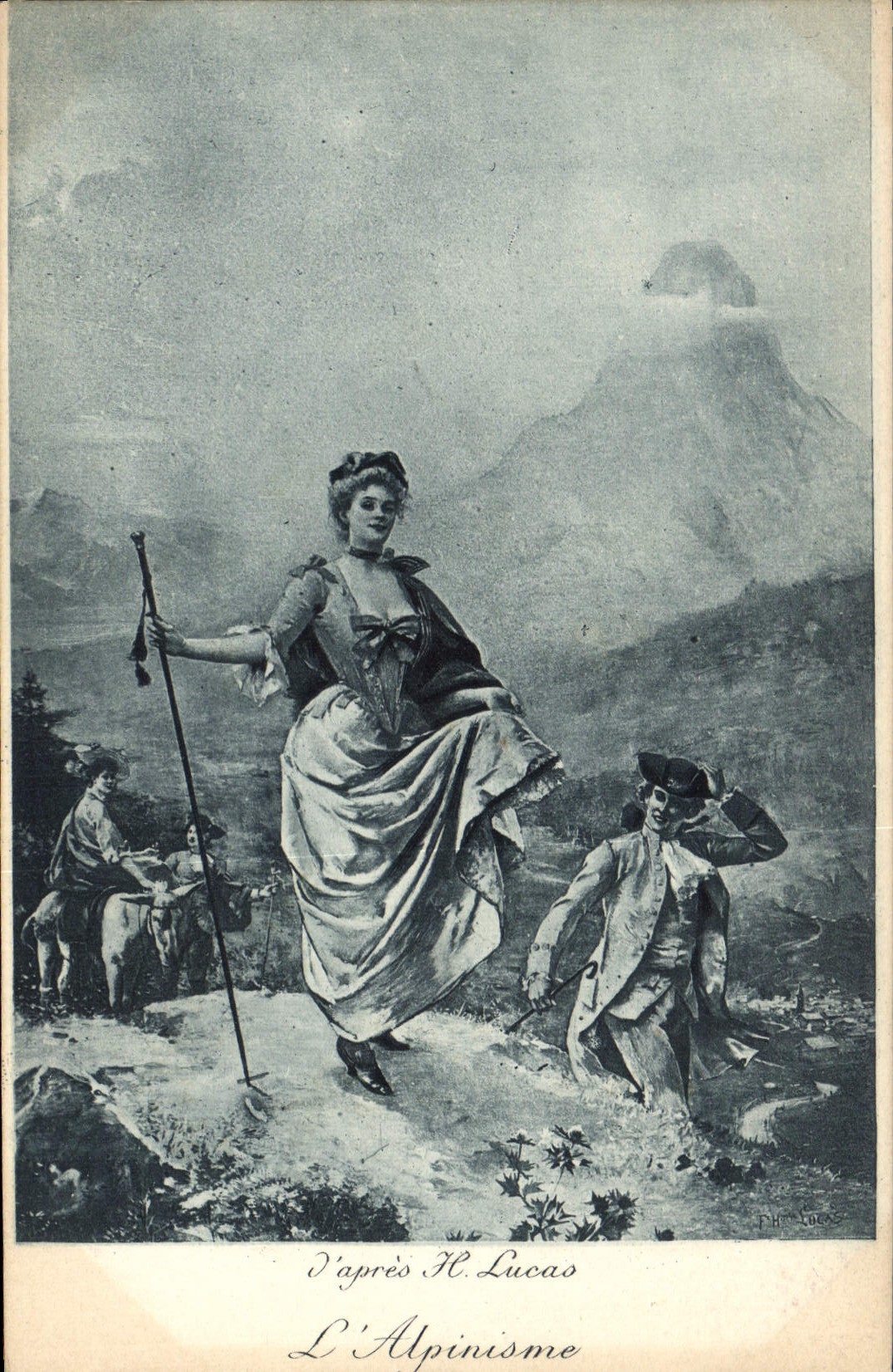 Postal Lucas L' el alpinismo