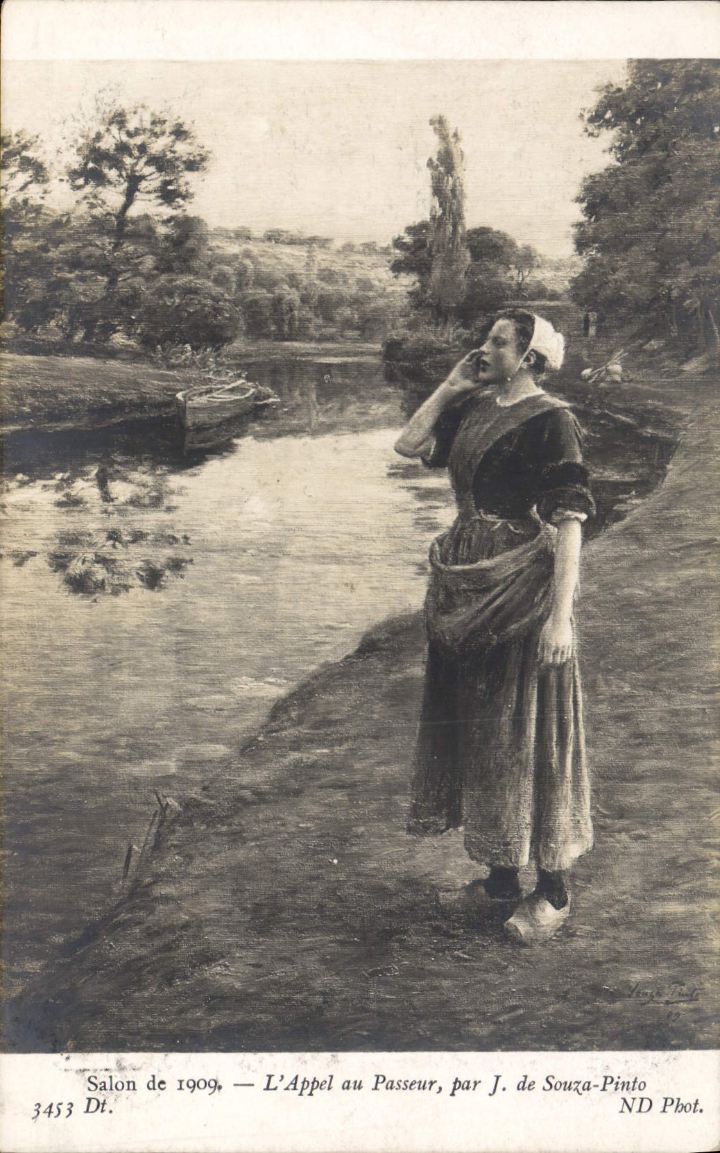 CPA Salon de 1909 L'appel au passeur De Souza Pinto 