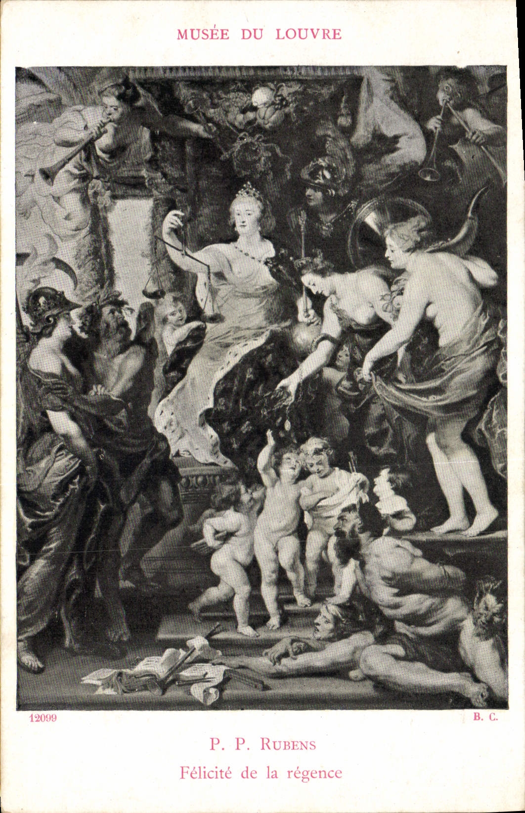 Postal París Vagar del Louvre Rubens congratula por la Regencia